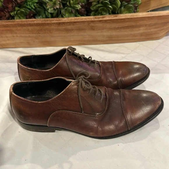 To Boot New York Men’s Brandon Cap Toe Oxford Cognac Leather 12981 US 9.5 M - Picture 1 of 6